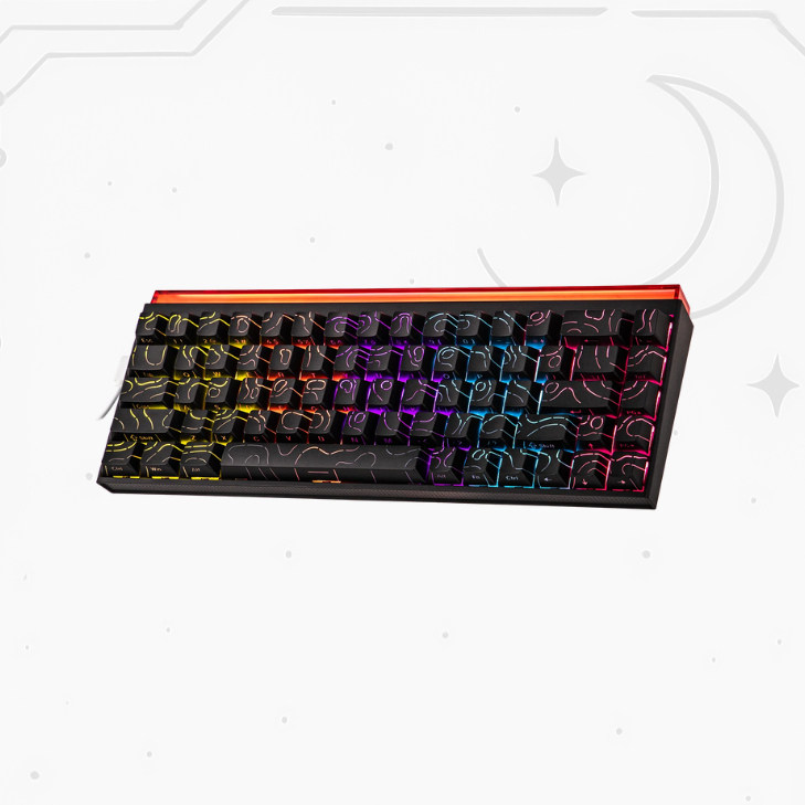 Teclado Mecânico Ajazz X Nacodex - NK 68 PRETO, SWITCH RED AXIS