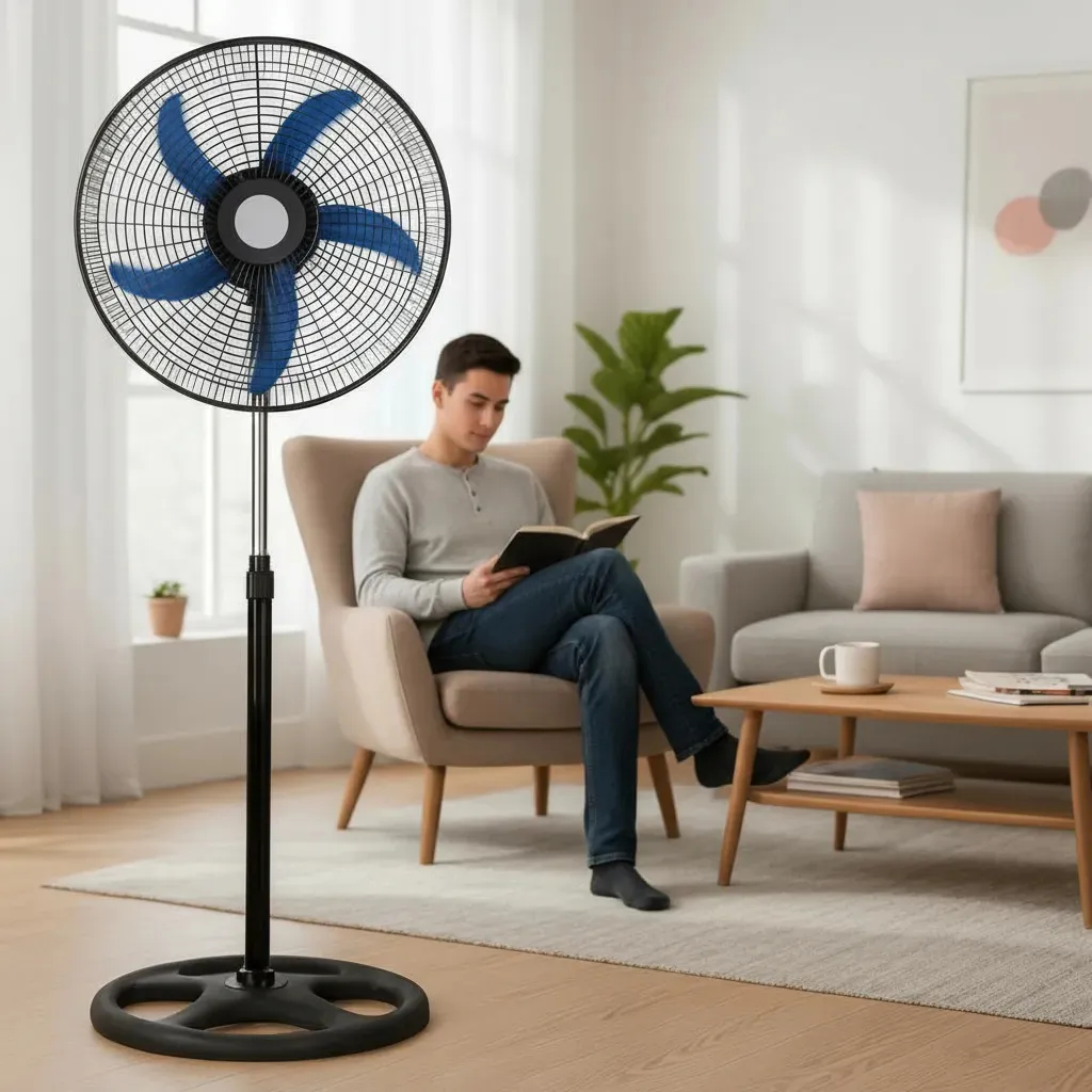 Ventilador de Pedestal Premium 60W 50CM Diâmetro Silencioso Com 3 ...