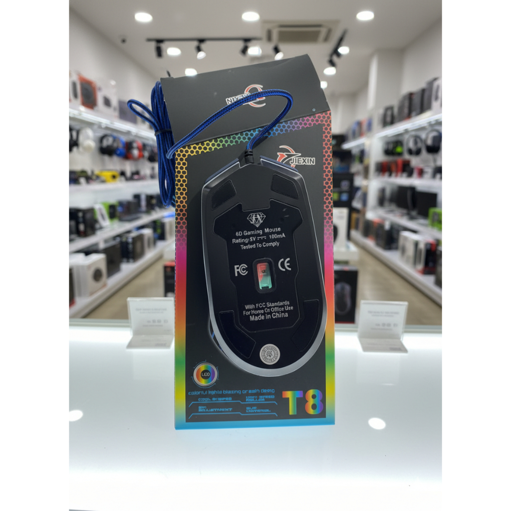 Mouse Gamer Jexin T8 4000 Dpi Rgb Ajustável Usb - Pc-Notebook | Shopee ...