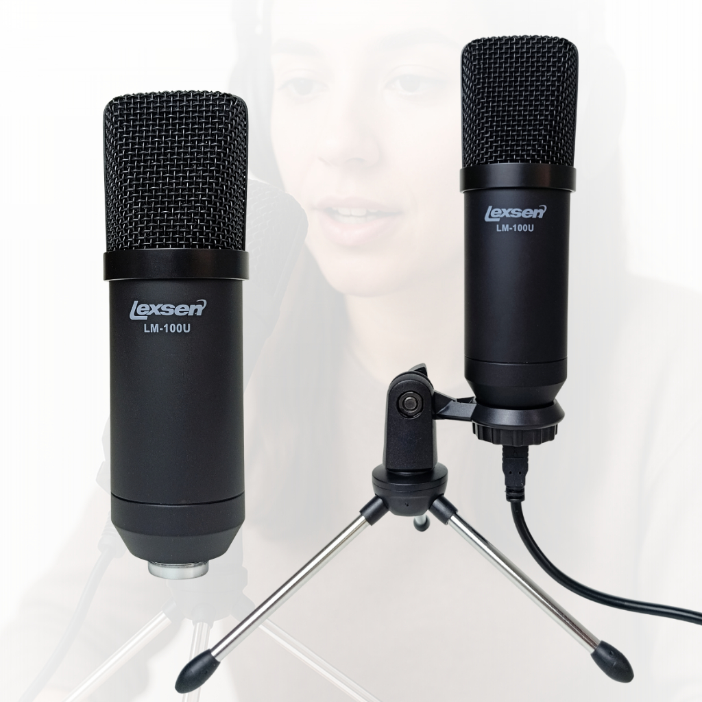 Microfone Condensador de Mesa USB Profissional Lexsen LM100U + Tripe ...