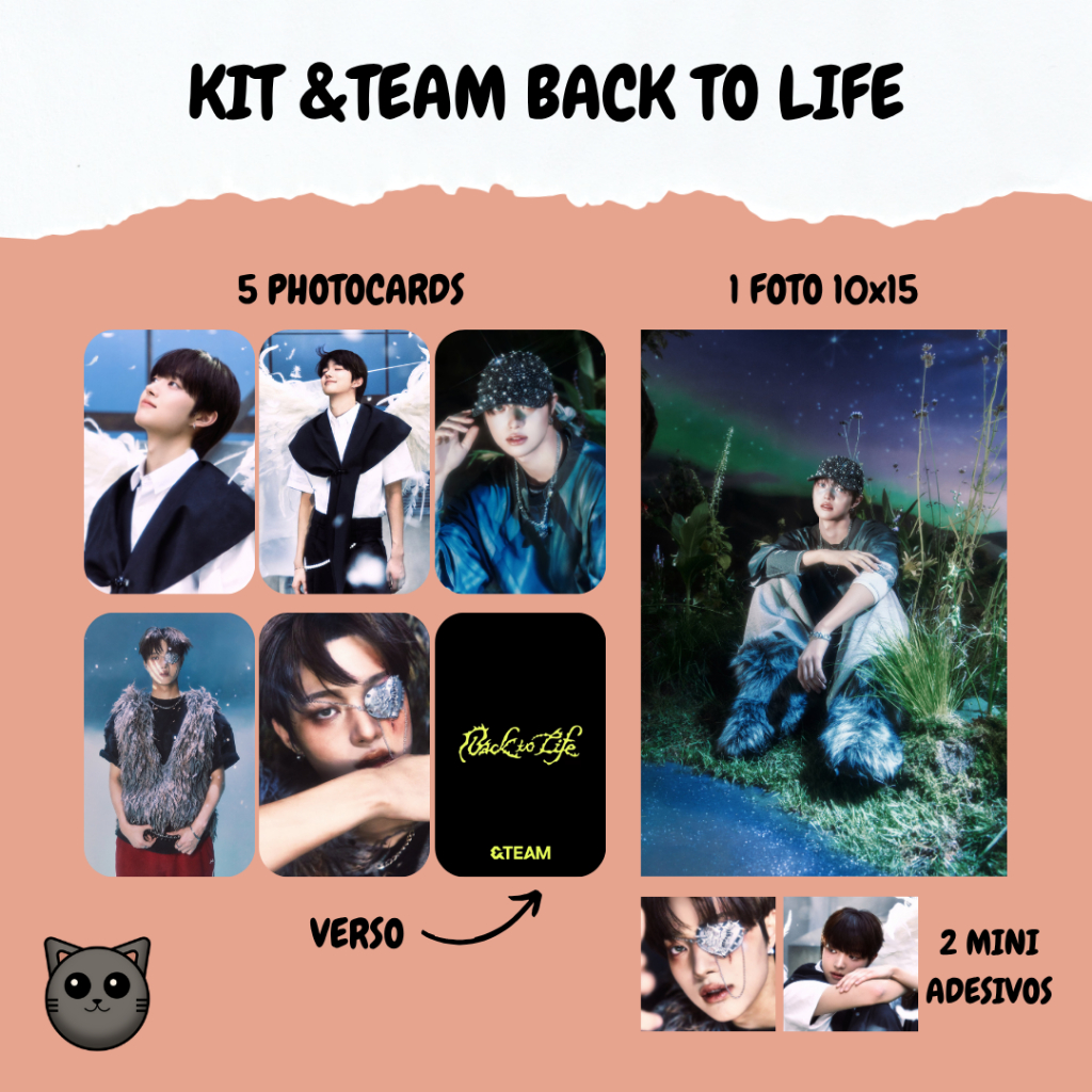 KIT &TEAM BACK TO LIFE - BIAS OU GRUPO | Shopee Brasil
