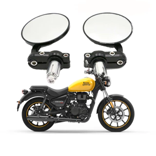 Retrovisor redondo ponta guidão para Royal Enfield Meteor 350 café racer custom