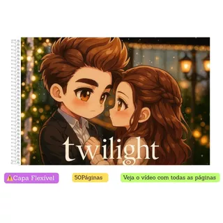 Livro de Colorir Crepúsculo | Cozy Twilight  | Crepusculo | Edição Fofa e Divertida |Tam. A5 e A4| 50 Paginas |Filme em Oferta na Shopee