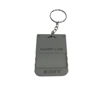 Chaveiro Memory Card PS1 Retro – Estilo Cartão de Memória PlayStation 1 Gamer Nostalgia