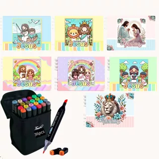 Livro de Colorir Cristão 50 Folhas Jesus Capa Dura Personalizado Coloring Book Caderno Desenho em Oferta na Shopee