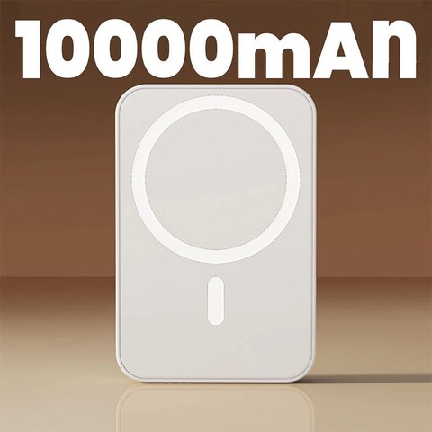 Carregador Portátil Indução para iPhone/Android Magsafe Sem fio Bateria Carga 5000mAH/10000mah — foto 1 — Achou Levou Brasil