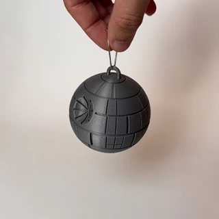 Kit 5 Bolas de Natal Star Wars - Decoração para Árvore de Natal - Em formato de Estrela da Morte