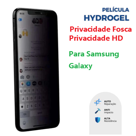 Película De Hidrogel HD e Fosca Privacidade Para Galaxy A55 A56 A57 A70 A71 A72 A73 A80 - 05SM / PL05