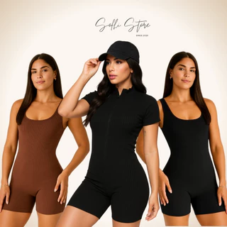 Macacão Macaquinho Feminino Curto Ribana Premium Moda Gringa