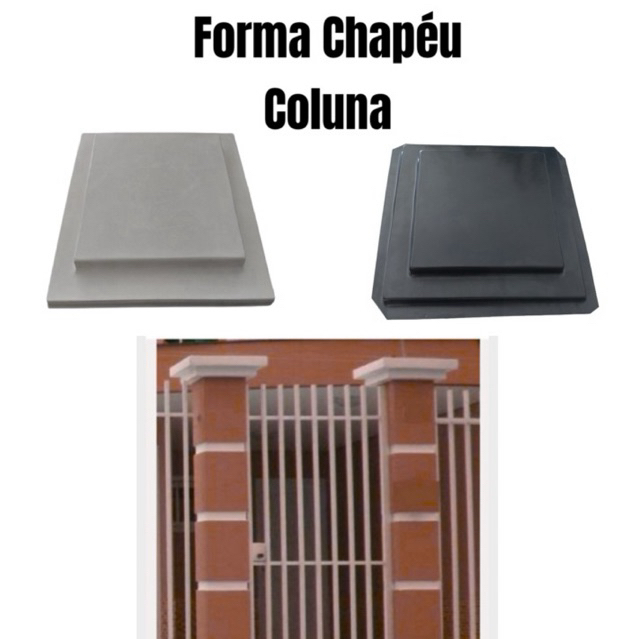 Forma Molde Chapéu em Abs Nobre 3D - Capa Coluna 40x40x5,5cm | Shopee ...
