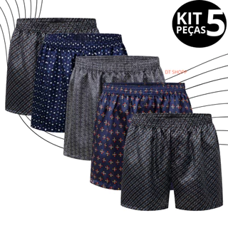 Kit com 5 Samba Canção Masculino - Short de Dormir - Cueca - Pijama  - Cirola em Oferta na Shopee