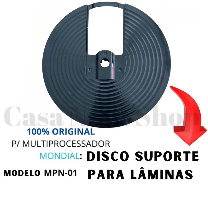 Disco Suporte Para Lâminas Do Multiprocessador Mondial Turbo Chef MPN-01/Cor Preto - Original