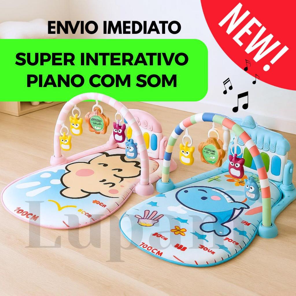 Tapete de Atividades Interativo para Bebê Com Música Piano Ginásio ...