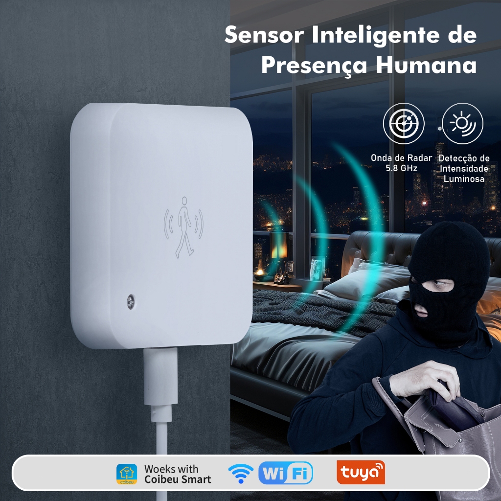 Sensor de Movimento Wi-Fi Coibeu
