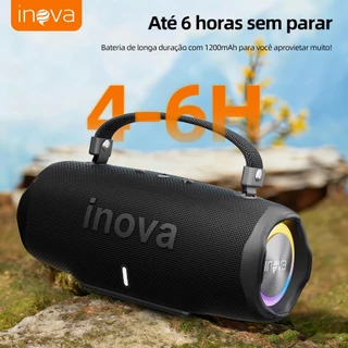 INOVA Caixa de Som Bluetooth Portátil – Bateria de 1200mAh - Potente 10W + Design Compacto em Oferta na Shopee