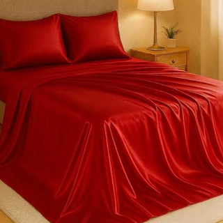 Jogo de lençol Cetim (charmousse) 4 peças anti/frizz Casal, Queen, King  ENVIO IMEDIATO em Oferta na Shopee