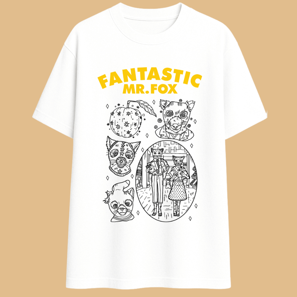 Camiseta Fantastic Mr. Fox Filme Estilo Retrô Vintage Geek Camisa