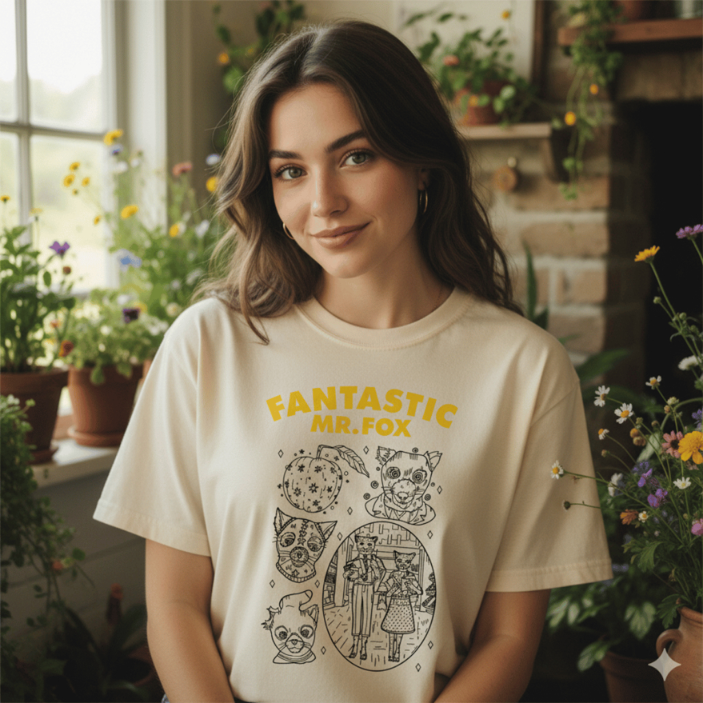 Camiseta Fantastic Mr. Fox Filme Estilo Retrô Vintage Geek Camisa