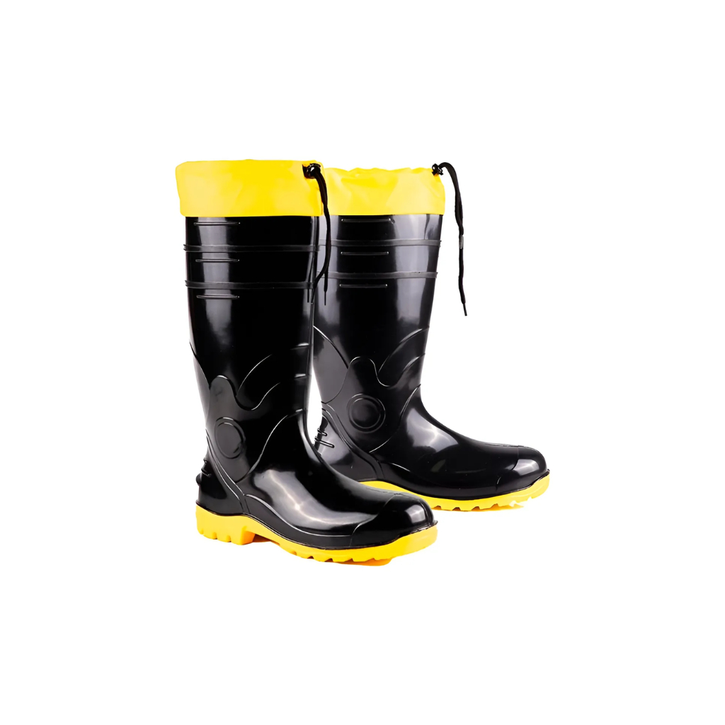 Bota De Pvc Cano Longo Preta Com Polaina | Workflex | Shopee Brasil