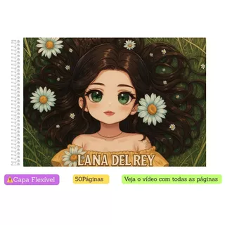 Livro de Colorir Lana Dey Rey| Coloring Book | Edição Fofa e Divertida |Tam. A5 e A4|50 Paginas| Pop em Oferta na Shopee