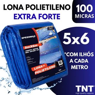 Lona 5x6 Mt Azul Plastica Impermeavel Festa Telhado Multiuso TNT em Oferta na Shopee