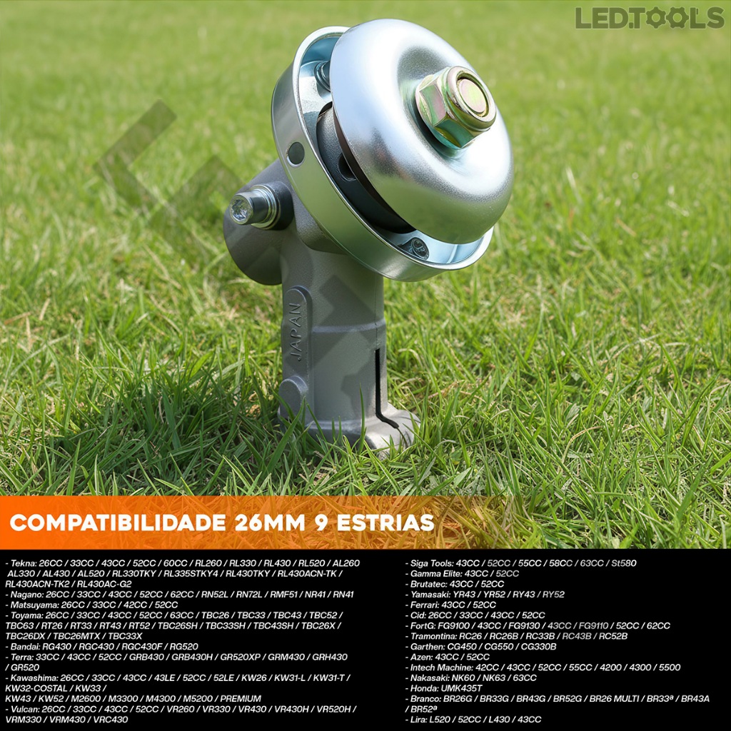 Caixa Transmissão Ponteira Roçadeira 26mm 9* Siga Tools | Shopee