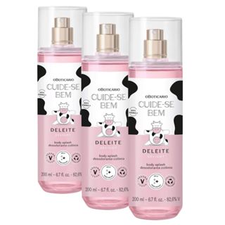 Kit 3 Body Splash Cuide-se Bem Deleite Feminino - 200ml em Oferta na Shopee
