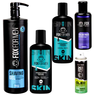 Kit Barboterapia Com 5 Itens Fox For Men Produtos de Barbear