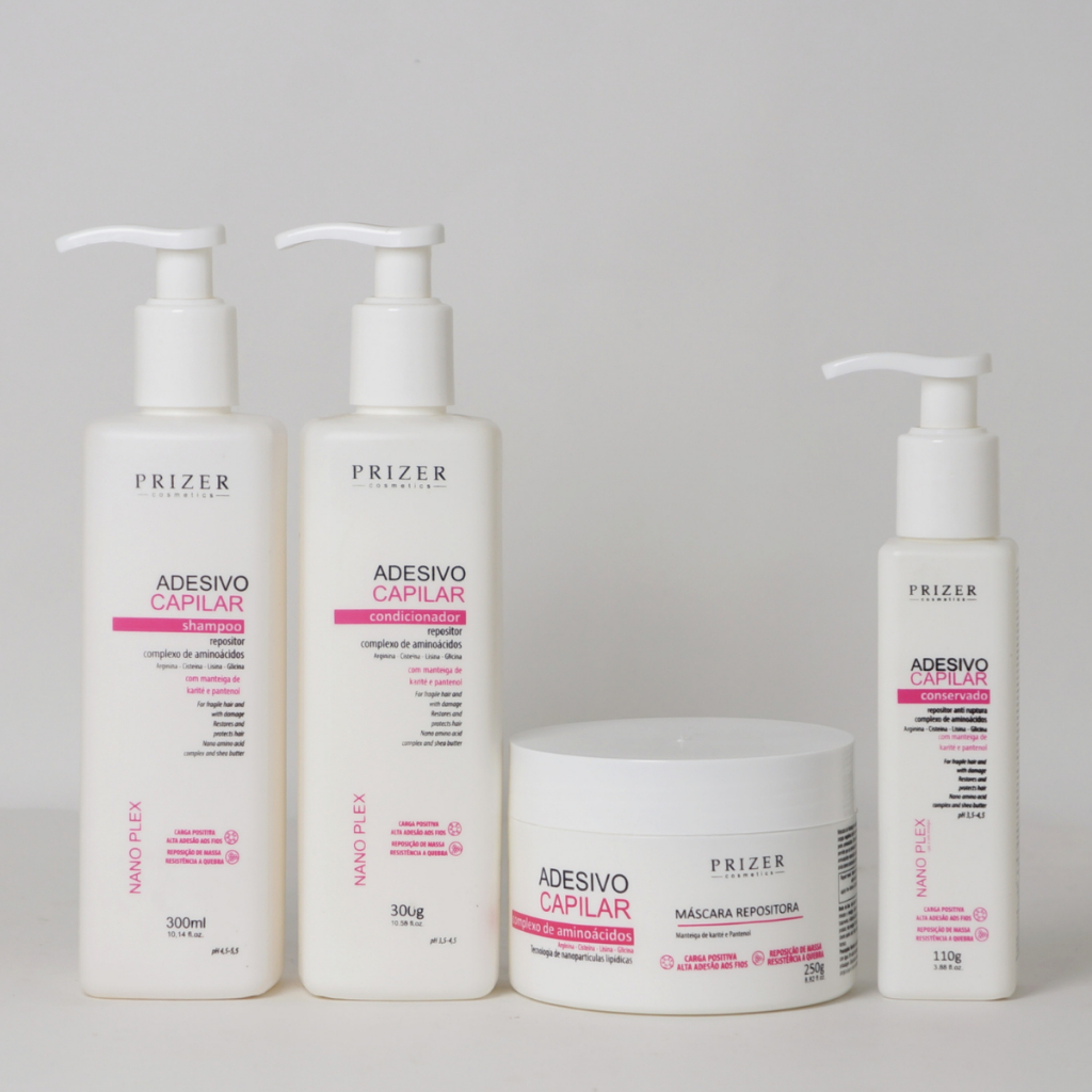 Prizer Reconstrução Adesivo Capilar Home Care 04 Passos 300ml | Shopee ...