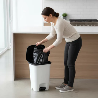 Lixeira Plástica 15 Litros – Com Pedal Resistente Reforçada Linha Premium Luxo