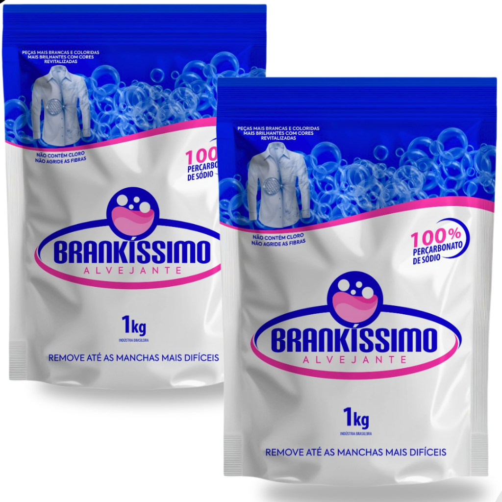 Percarbonato 100% Puro Tira Manchas Roupas Brancas e Coloridas