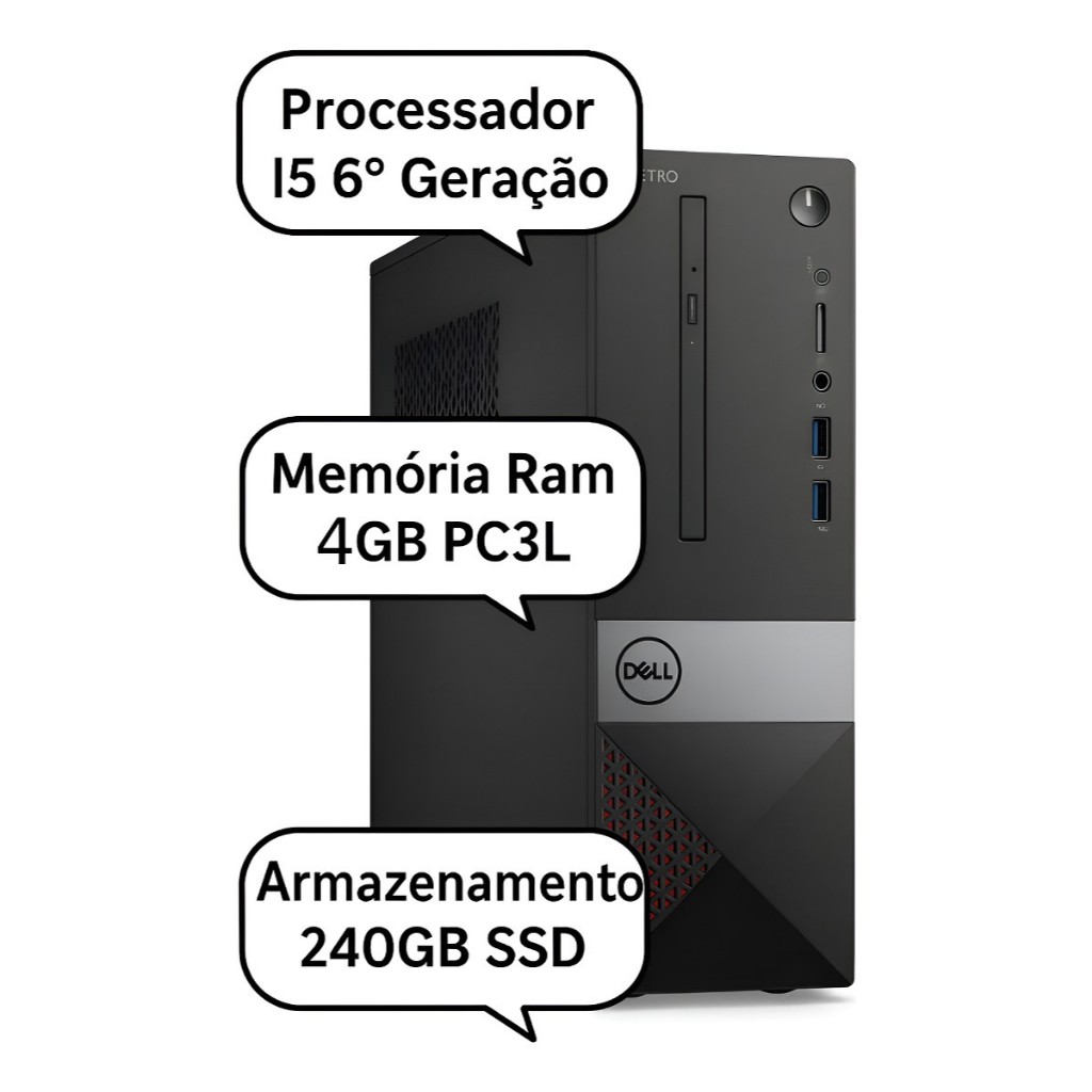 Dell Vostro 3250 Core i5 6a Geração 4GB 240GB SSD | Shopee Brasil