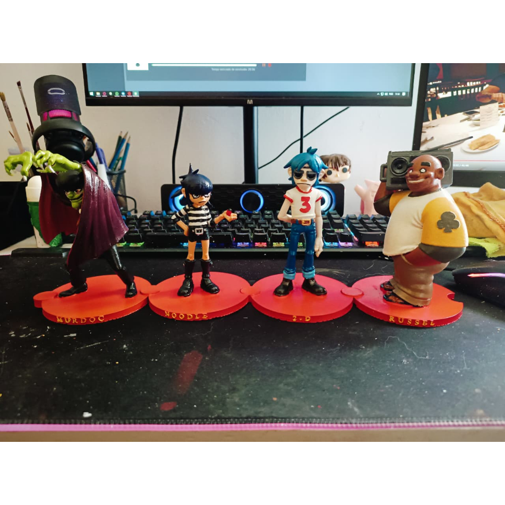 Figures 3D Gorillaz 18 cm - Impressão 3D + Pintado a mão | Shopee