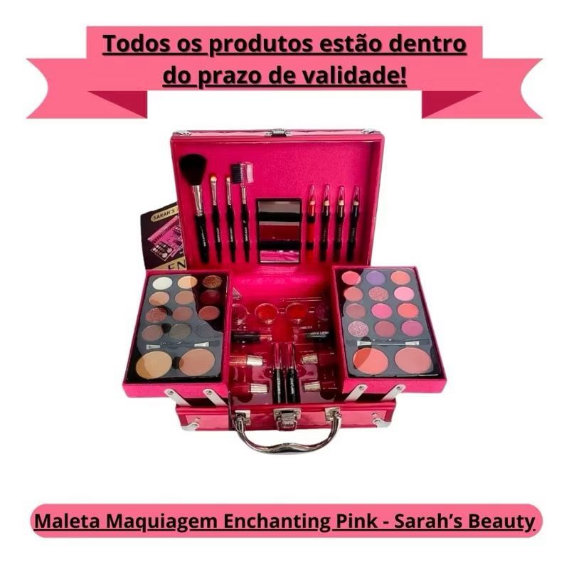 Maleta de Maquiagem Sarah’s Beauty – Beleza e Organização em um Só Lugar!