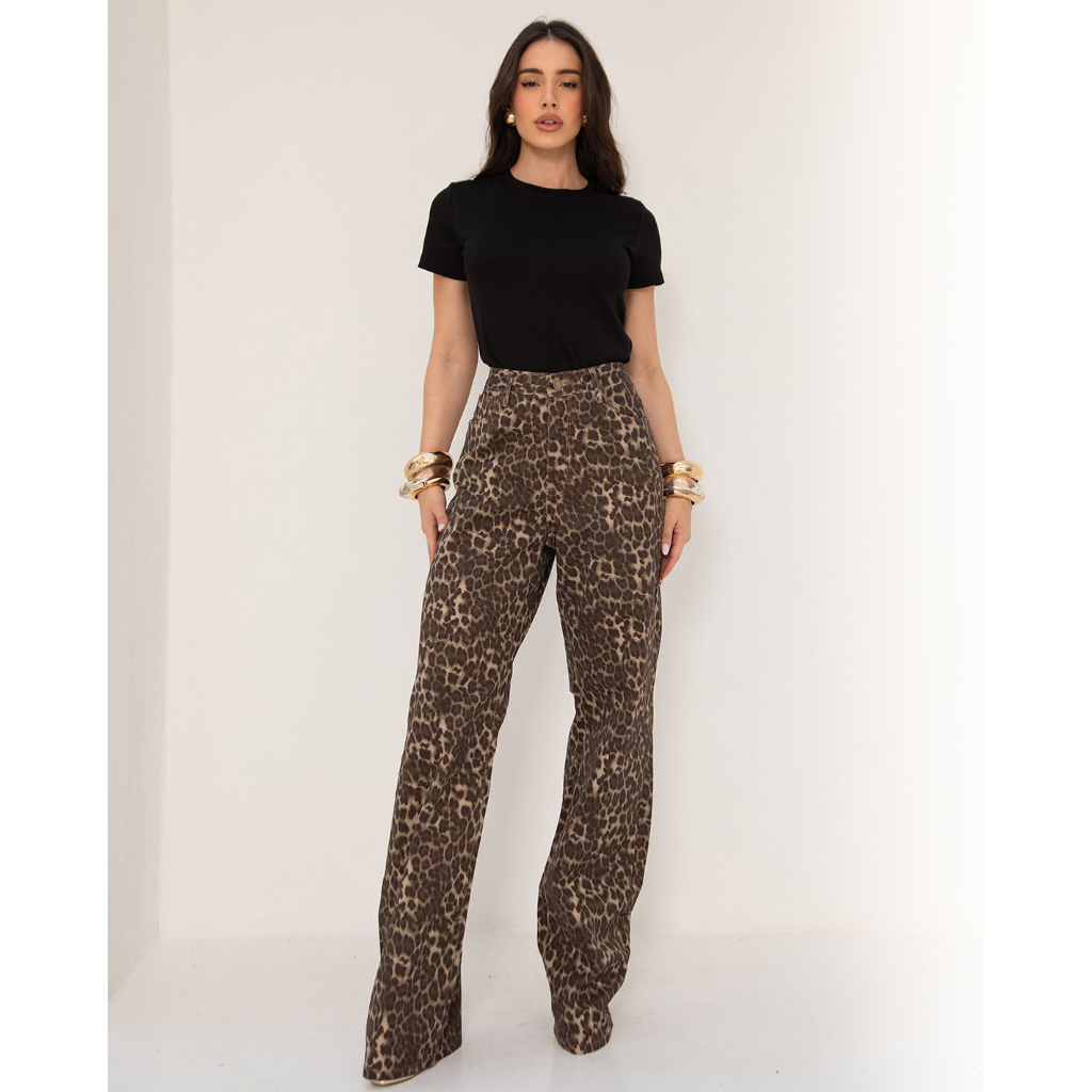 Calça Jogger de Animal Print em Oferta Shopee 2025