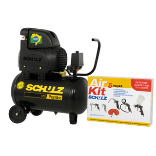 Compressor De Ar Schulz Csl 6.6/20 Mono + Kit De Pintura Preto 60 Monofásica em Oferta na Shopee