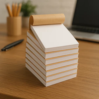 100 Bloquinhos de Rascunho Sem Pauta Medida 7x10 cm c/ 50 folhas - Papel Branco - Restaurantes, Escolas, Escritórios