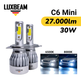 Par Super Led C6 Mini 8000k H1 H3 H4 H7 H11 H8 HB3 HB4 Lâmpada Luxbeam 6500k Branca Efeito Xenon em Oferta na Shopee