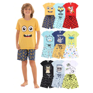 👕 Pijama Infantil Masculino – Confortável e Divertido! ✨ Conforto e estilo para o dia e a noite! em Oferta na Shopee
