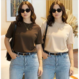 Kit 2 T-shirt Lisa Sem Estampa Feminina e Masculina 100% Algodão Camisa Unissex em Oferta na Shopee