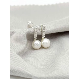 Brinco Pérola Cravejado Elegante Prata 925
