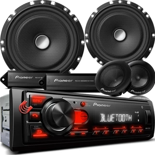 Combo Kit Auto Radio Som Aparelho Automotivo Usb Pioneer +2 Falantes Duas Vias 6" Dianteiros Portas em Oferta na Shopee