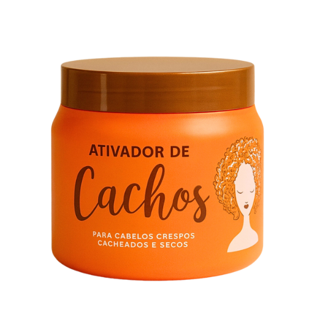 ATIVADOR DE CACHOS NAXOS 500G para Cabelos Crespos Cacheados e Secos P ...