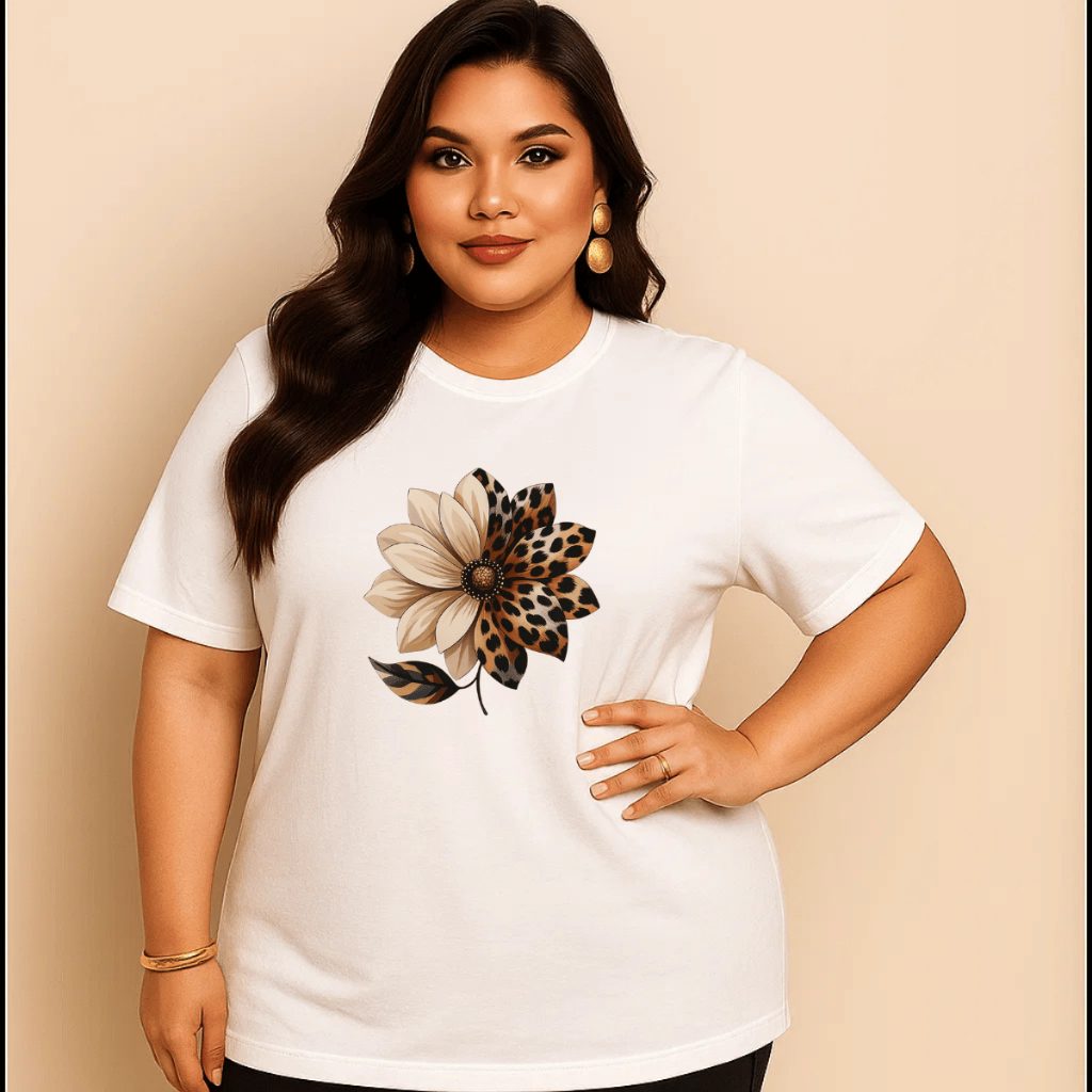 Flor animal print, produto da Kairoswear