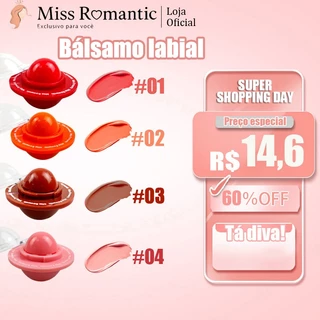 Lip Balm Miss Romantic – 4 Cores Hidratante 💋 Bálsamo Labial com Cor, Longa Duração e Efeito Natural em Oferta na Shopee
