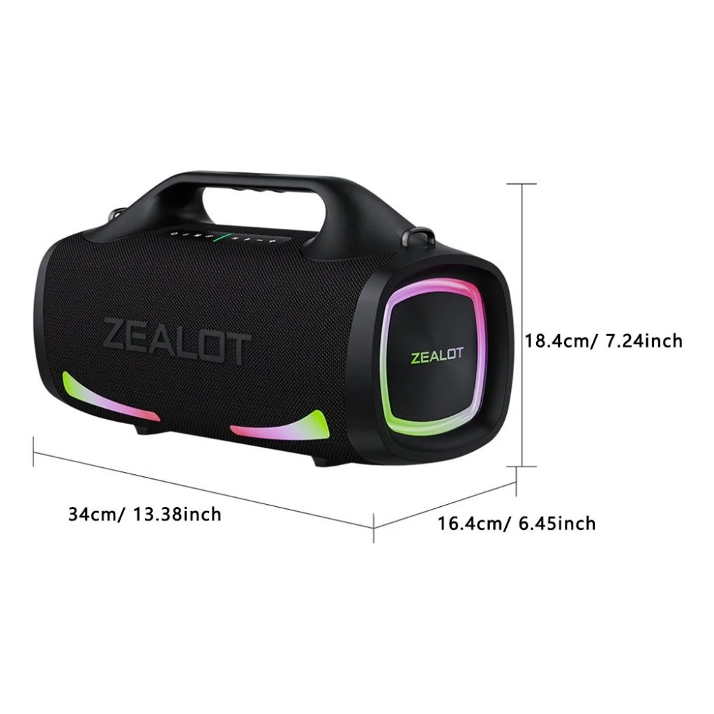 ZEALOT-S79 Caixa de Som Bluetooth5.2 Portátil 100W ,IPX6 à prova d