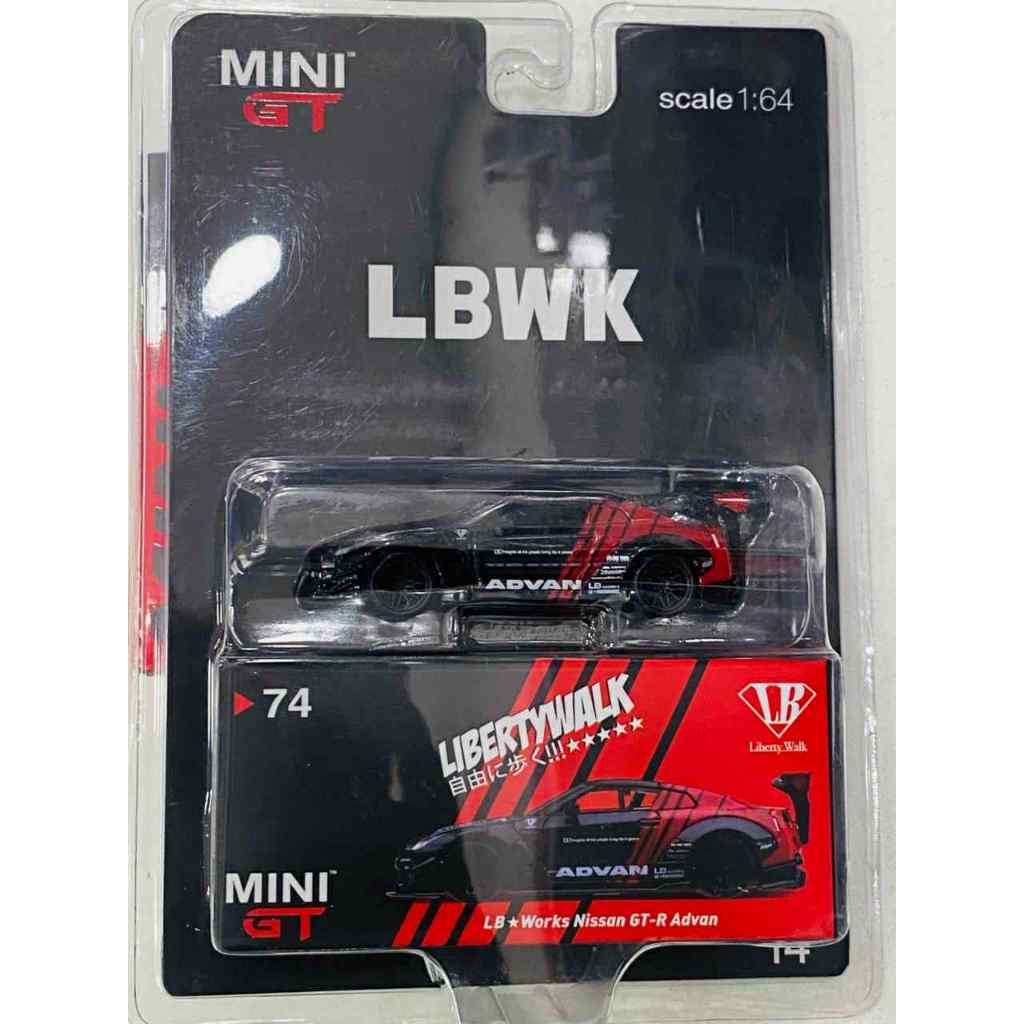ミニカー LIBERTY WALK LB Works Nissan GT-R Advan Mini GT - LB Works Nissan GT-R Advan - Liberty Walk - Numero 74