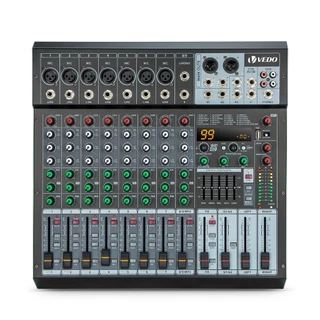 VEDO 9 Canais Mesas De Som 99 DSP Bluetooth Mixer De áudio Usb +48 V Display Digital e Função De Gravação 110/220V em Oferta na Shopee