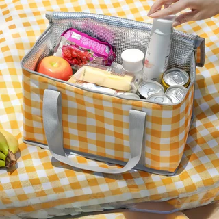 BOLSA TERMICA PORTATIL 12L Lâmina de Alumínio Reforçada CESTA DOBRAVEL COOLER SACO PIQUINIQUE ECOLOGICA CAMPING