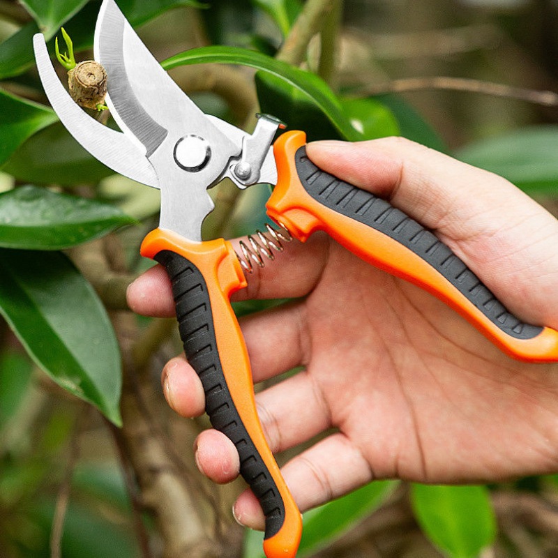 Tesoura De Poda Profissional Jardinagem Pomar Ergonômica Cinza-escuro